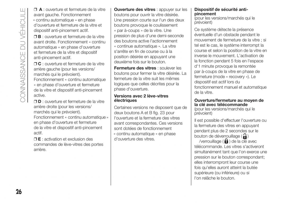 Fiat Punto III 3 manuel du proprietaire / page 28