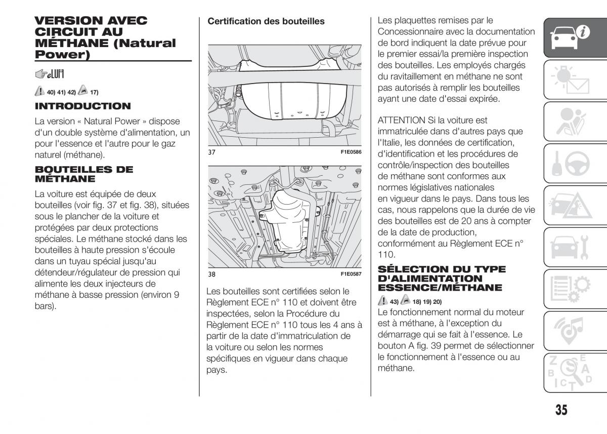 Fiat Punto III 3 manuel du proprietaire / page 37