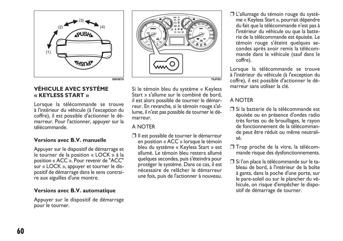 Fiat Sedici manuel du proprietaire / page 61