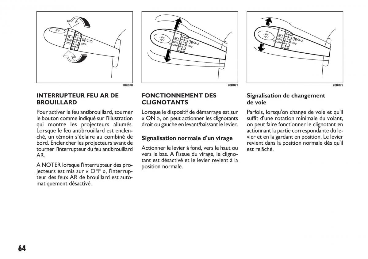 Fiat Sedici manuel du proprietaire / page 65