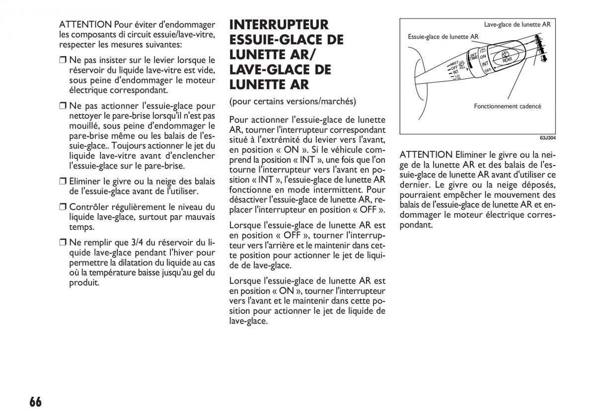 Fiat Sedici manuel du proprietaire / page 67