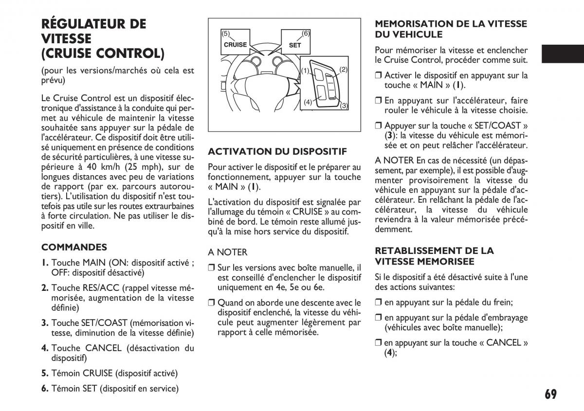 Fiat Sedici manuel du proprietaire / page 70