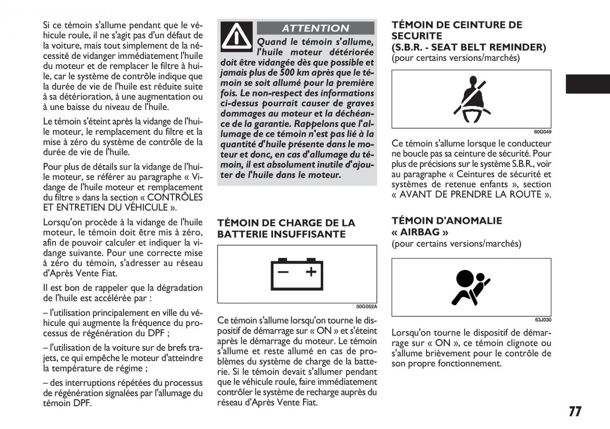 Fiat Sedici manuel du proprietaire / page 78