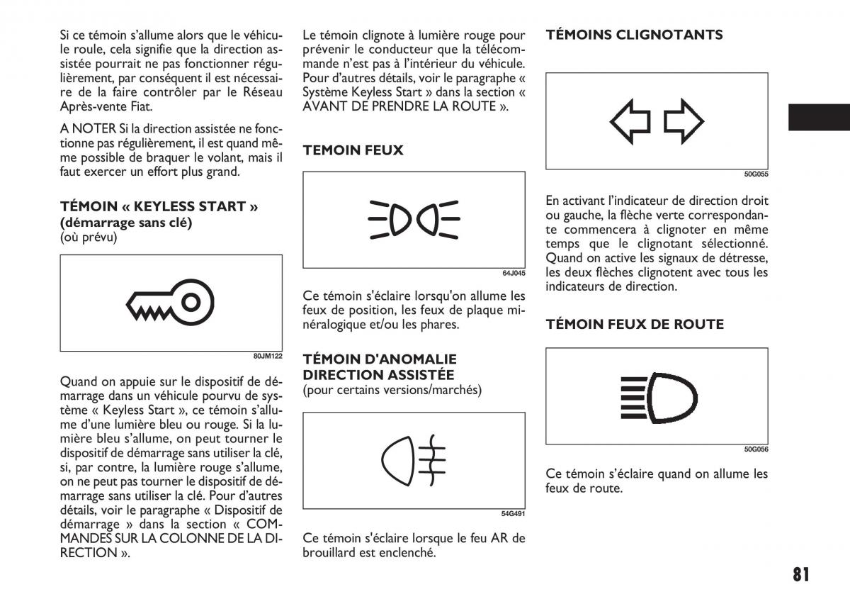 Fiat Sedici manuel du proprietaire / page 82