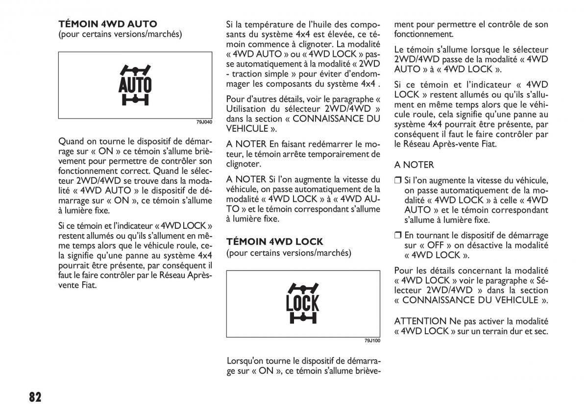 Fiat Sedici manuel du proprietaire / page 83