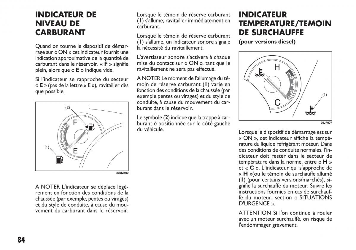 Fiat Sedici manuel du proprietaire / page 85