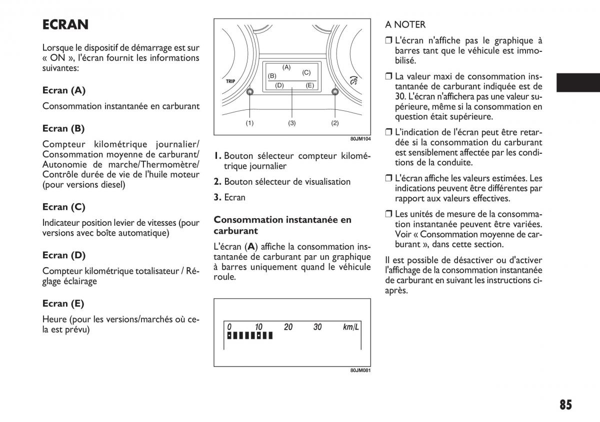 Fiat Sedici manuel du proprietaire / page 86