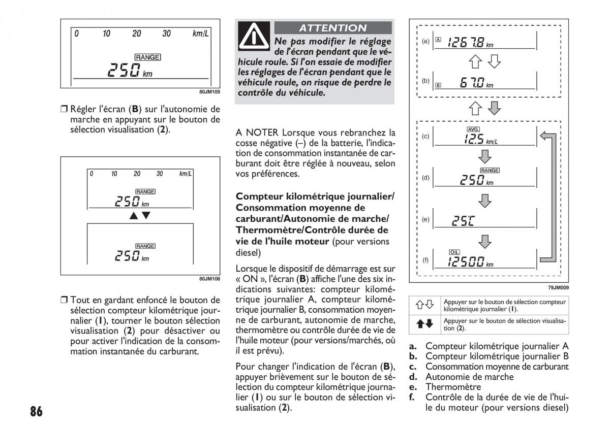 Fiat Sedici manuel du proprietaire / page 87