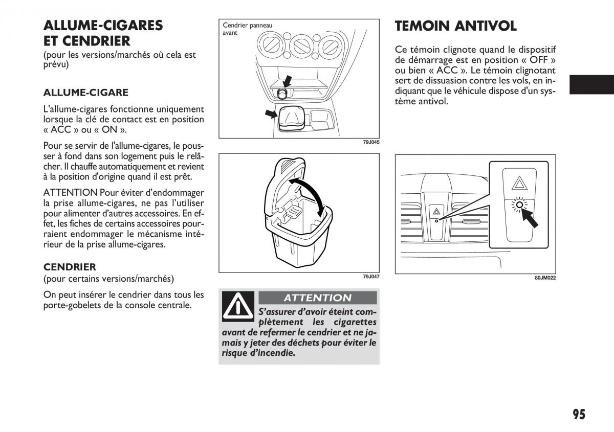 Fiat Sedici manuel du proprietaire / page 96