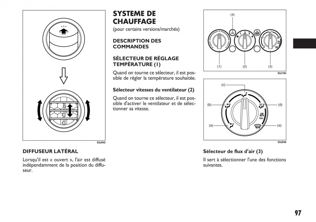 Fiat Sedici manuel du proprietaire / page 98