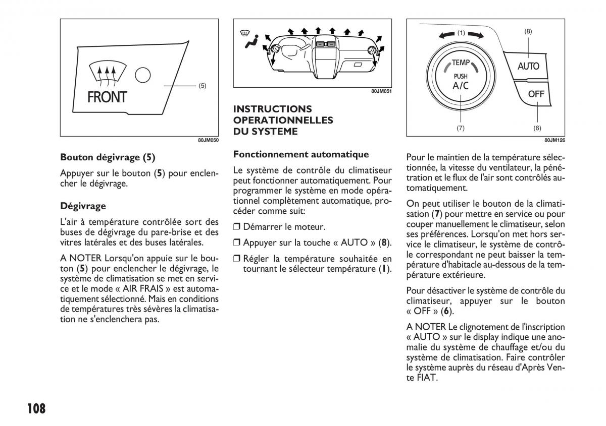 Fiat Sedici manuel du proprietaire / page 109