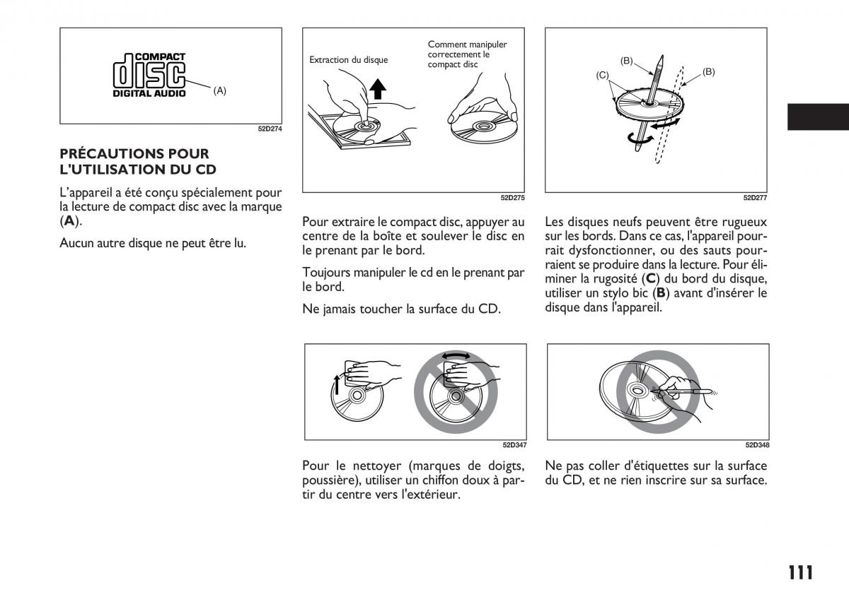 Fiat Sedici manuel du proprietaire / page 112