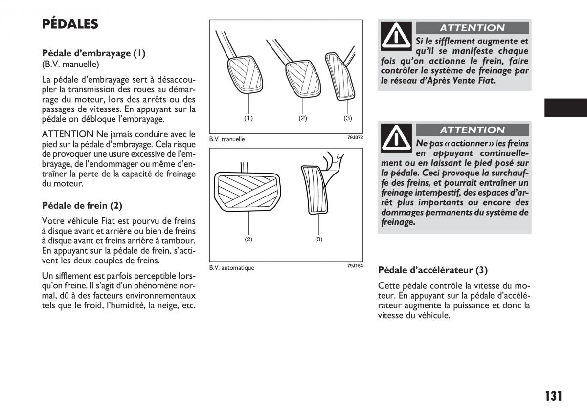 Fiat Sedici manuel du proprietaire / page 132