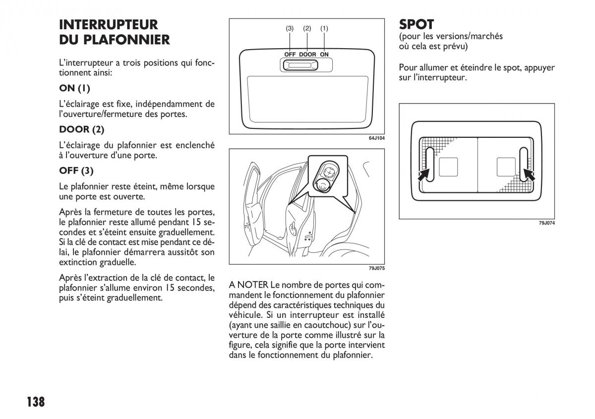 Fiat Sedici manuel du proprietaire / page 139