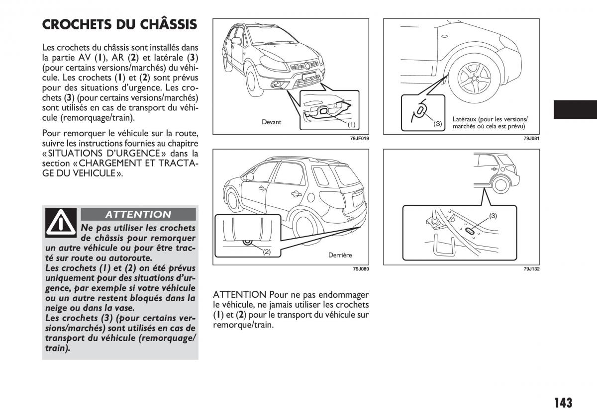 Fiat Sedici manuel du proprietaire / page 144