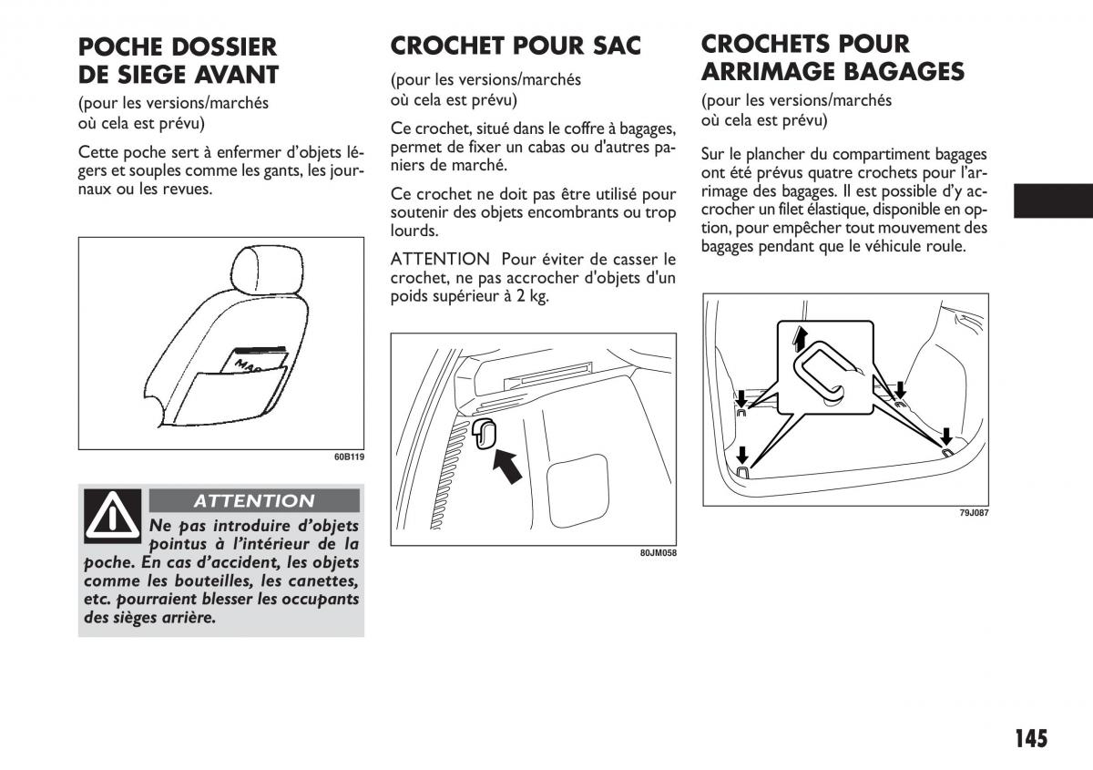 Fiat Sedici manuel du proprietaire / page 146