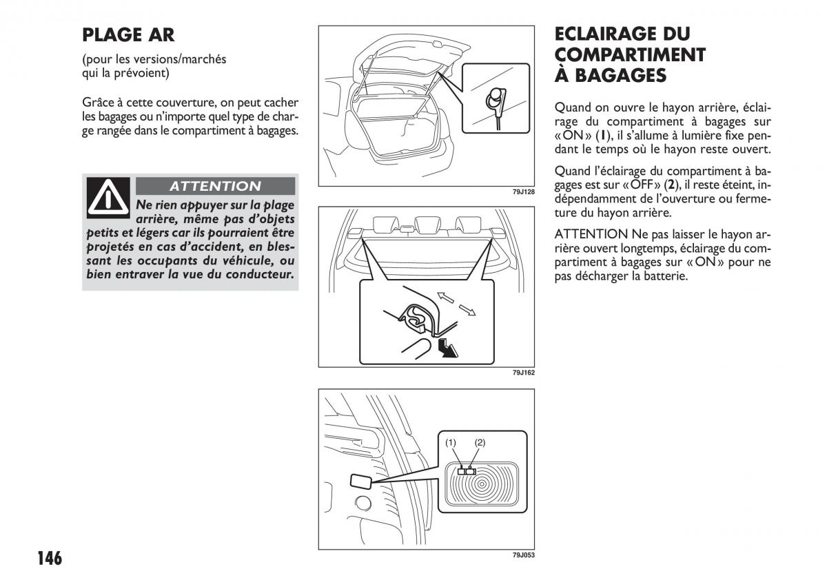 Fiat Sedici manuel du proprietaire / page 147