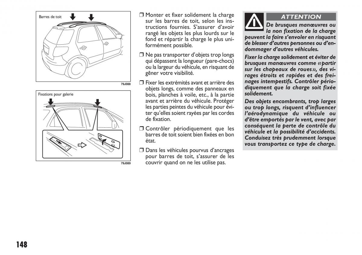 Fiat Sedici manuel du proprietaire / page 149