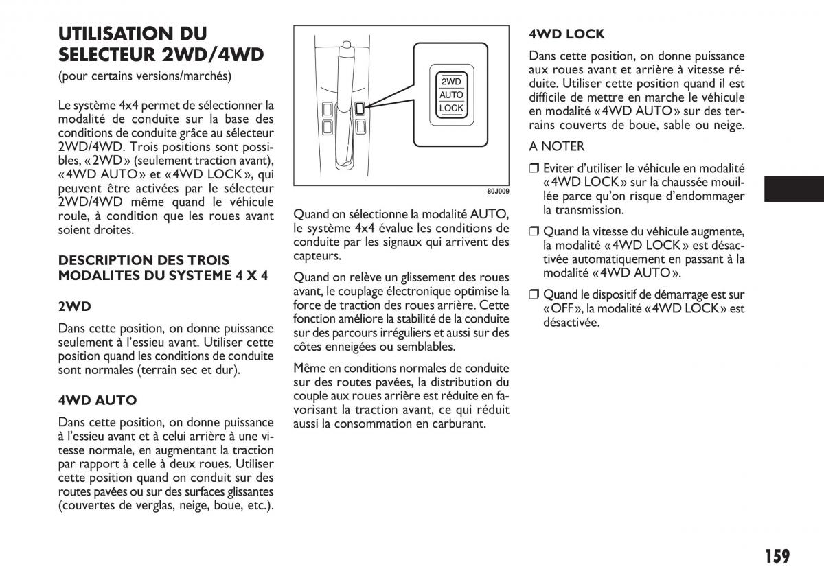 Fiat Sedici manuel du proprietaire / page 160