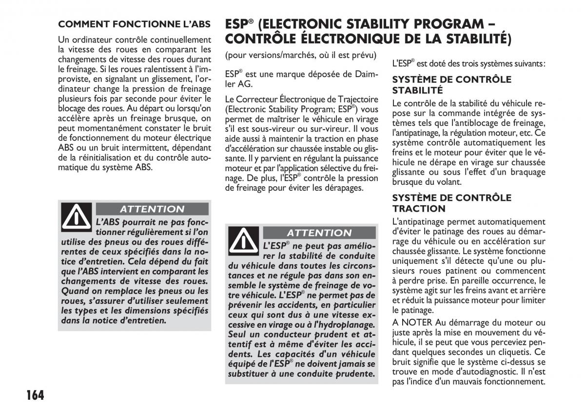 Fiat Sedici manuel du proprietaire / page 165