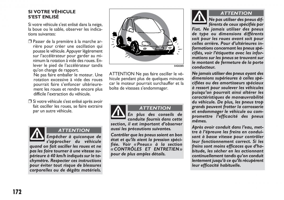 Fiat Sedici manuel du proprietaire / page 173