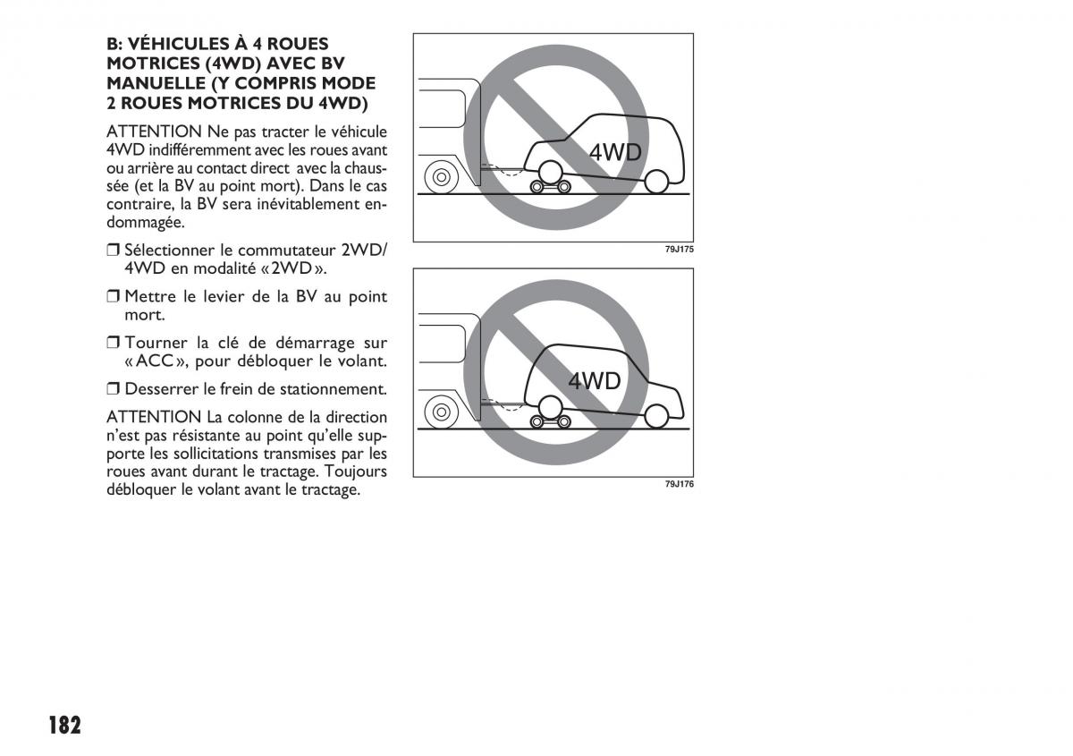 Fiat Sedici manuel du proprietaire / page 183