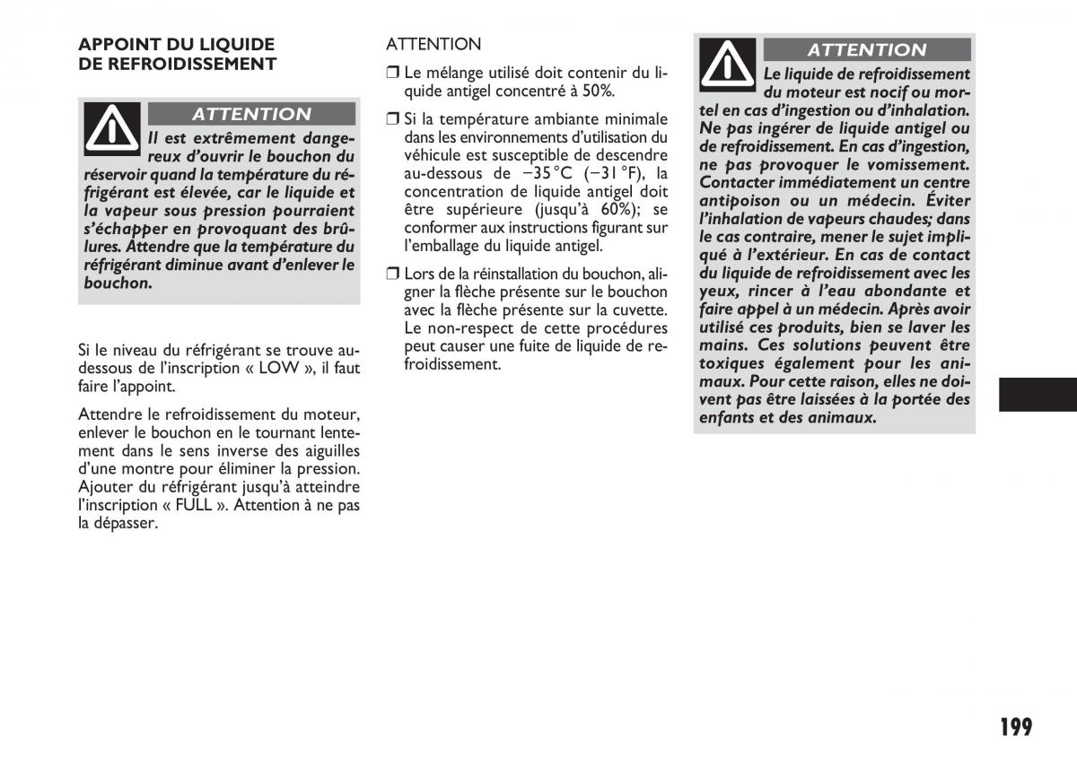 Fiat Sedici manuel du proprietaire / page 200