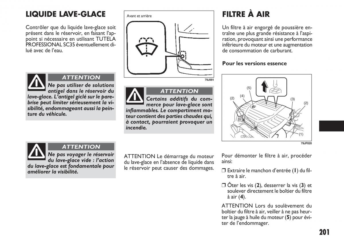 Fiat Sedici manuel du proprietaire / page 202