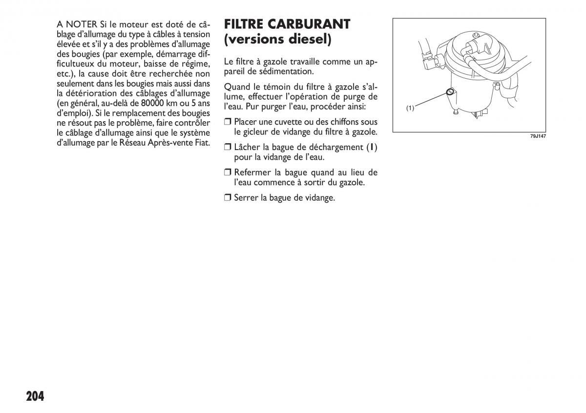 Fiat Sedici manuel du proprietaire / page 205