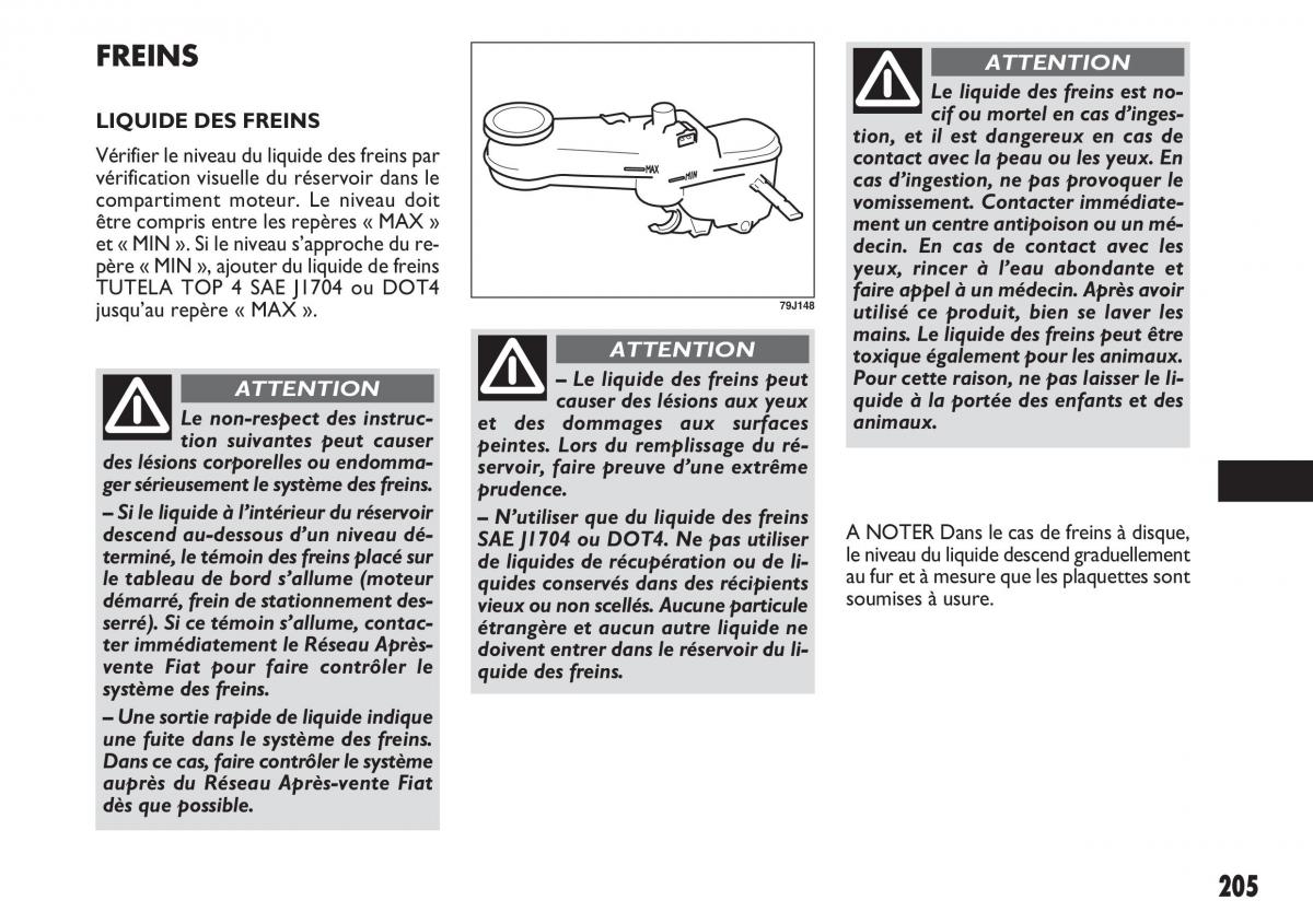 Fiat Sedici manuel du proprietaire / page 206