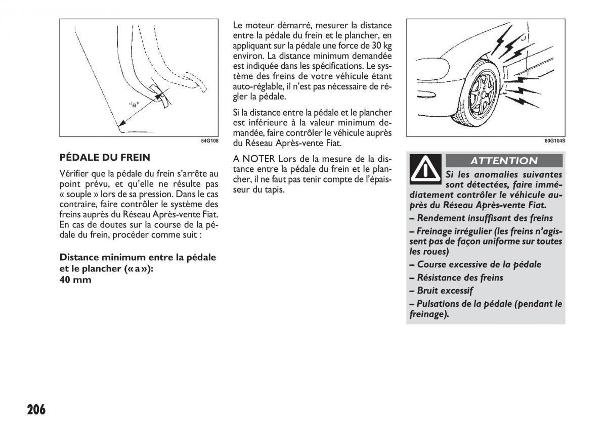 Fiat Sedici manuel du proprietaire / page 207