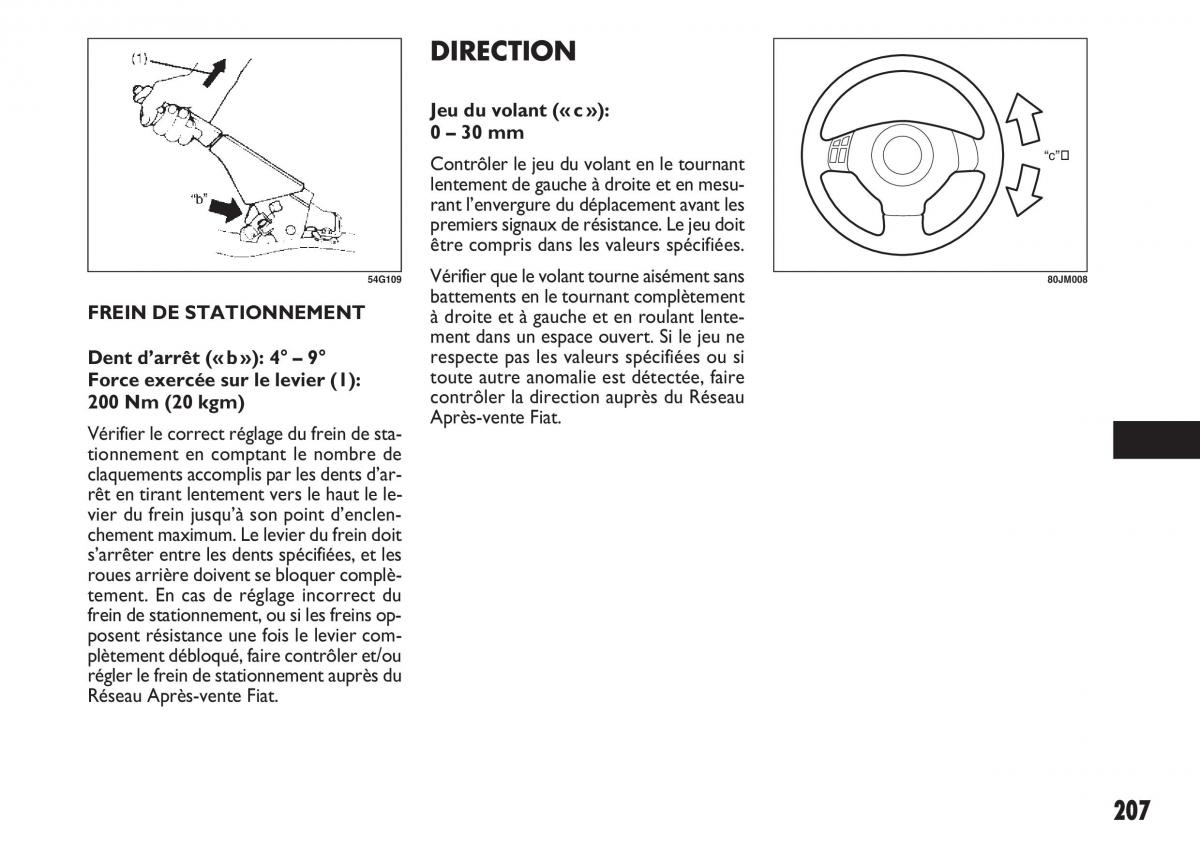 Fiat Sedici manuel du proprietaire / page 208