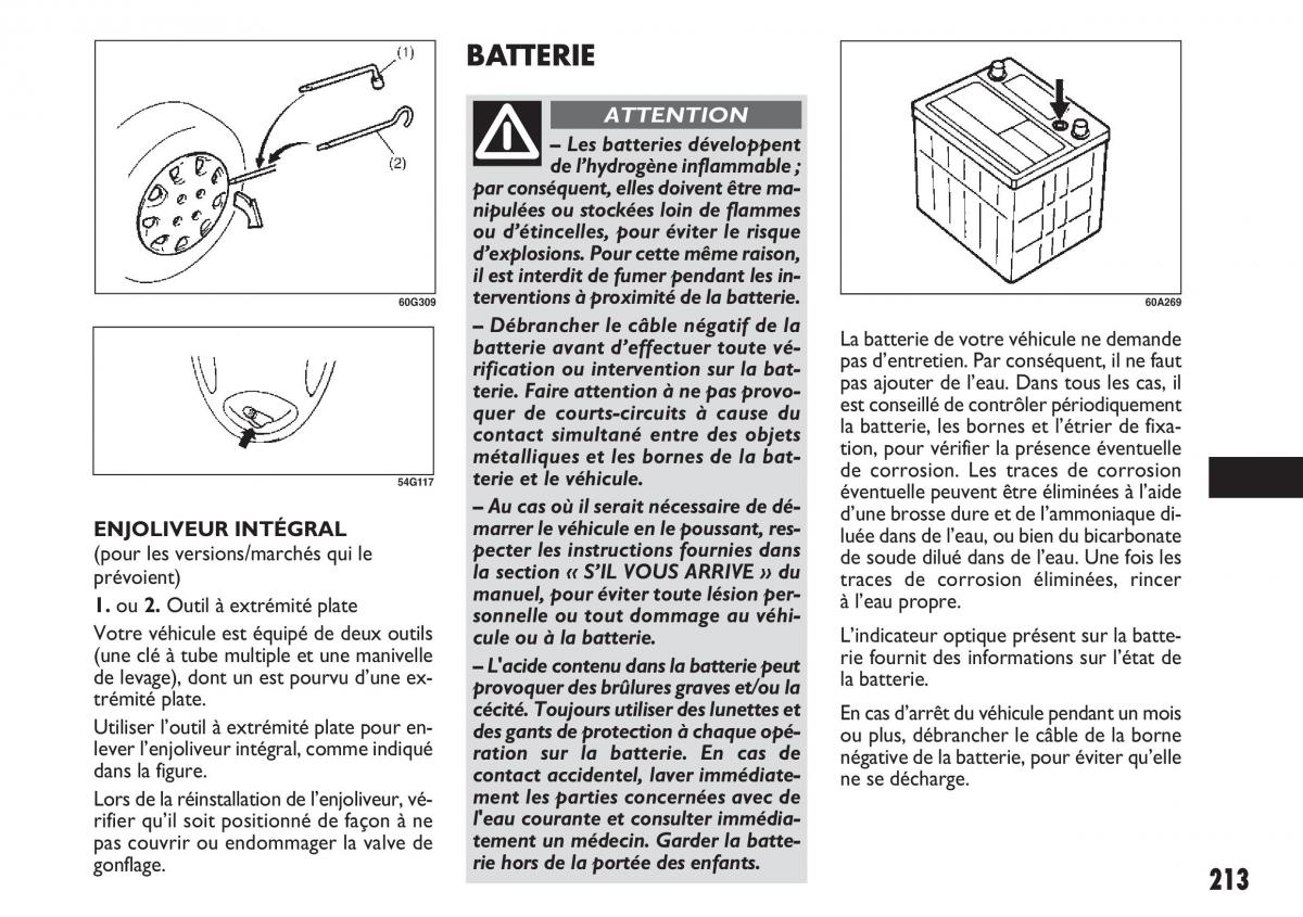 Fiat Sedici manuel du proprietaire / page 214