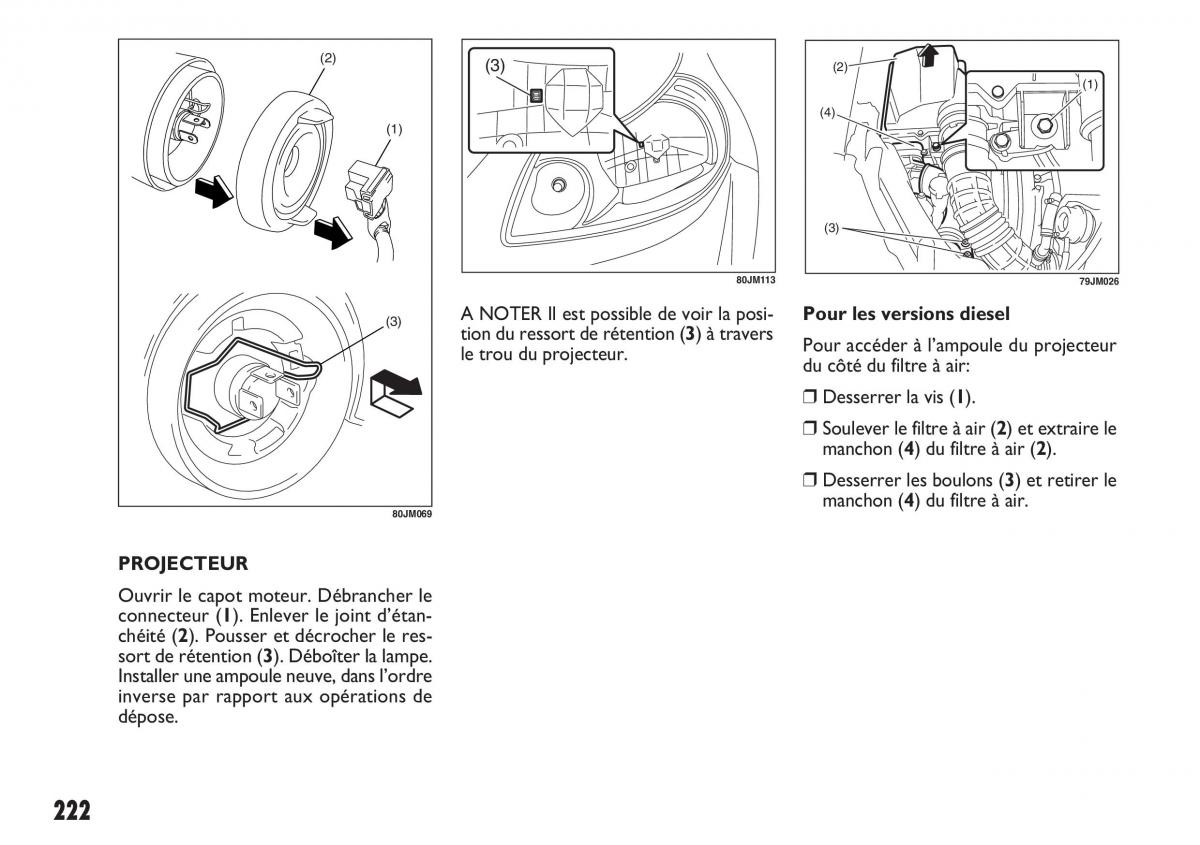 Fiat Sedici manuel du proprietaire / page 223