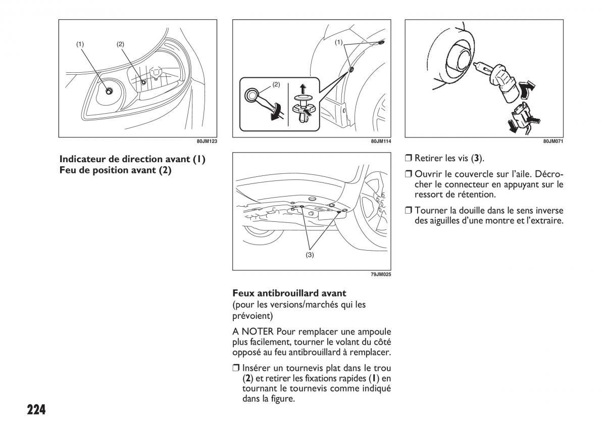 Fiat Sedici manuel du proprietaire / page 225