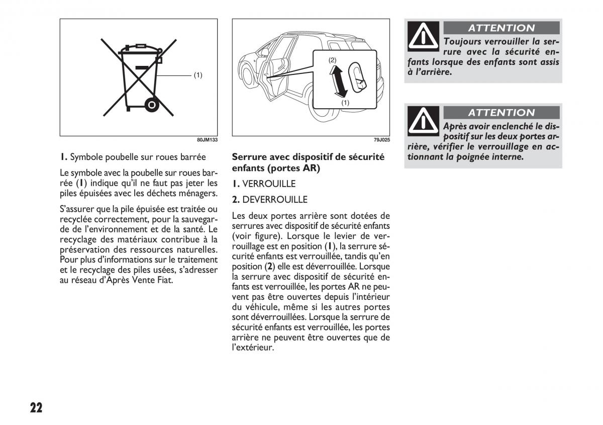 Fiat Sedici manuel du proprietaire / page 23