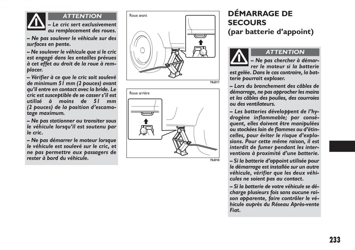 Fiat Sedici manuel du proprietaire / page 234