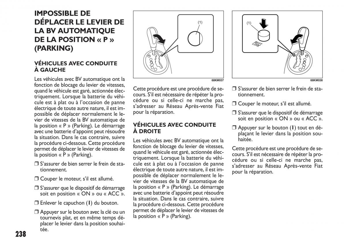 Fiat Sedici manuel du proprietaire / page 239