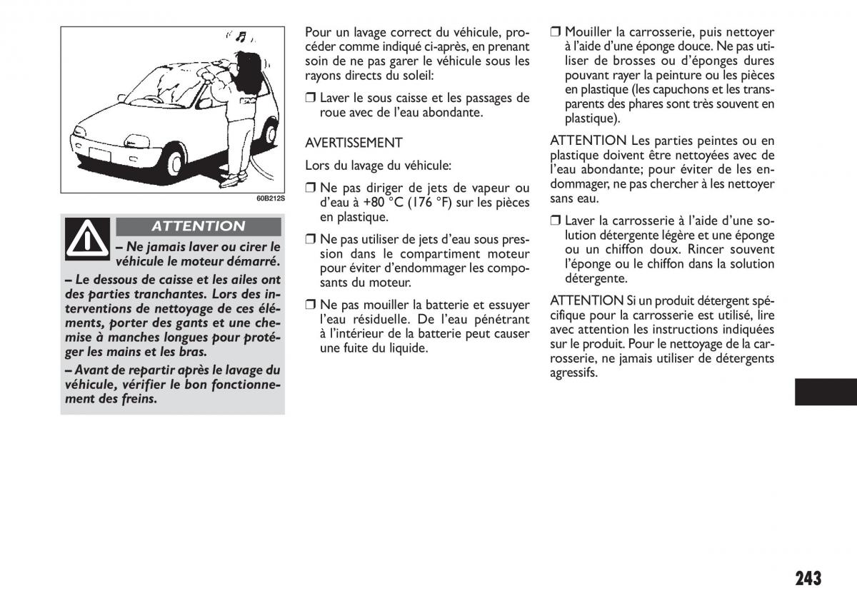 Fiat Sedici manuel du proprietaire / page 244