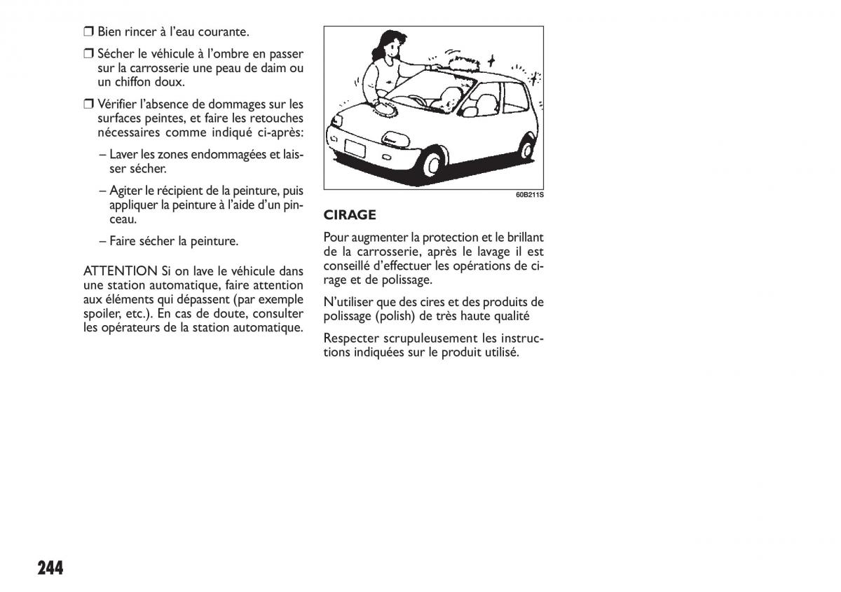 Fiat Sedici manuel du proprietaire / page 245