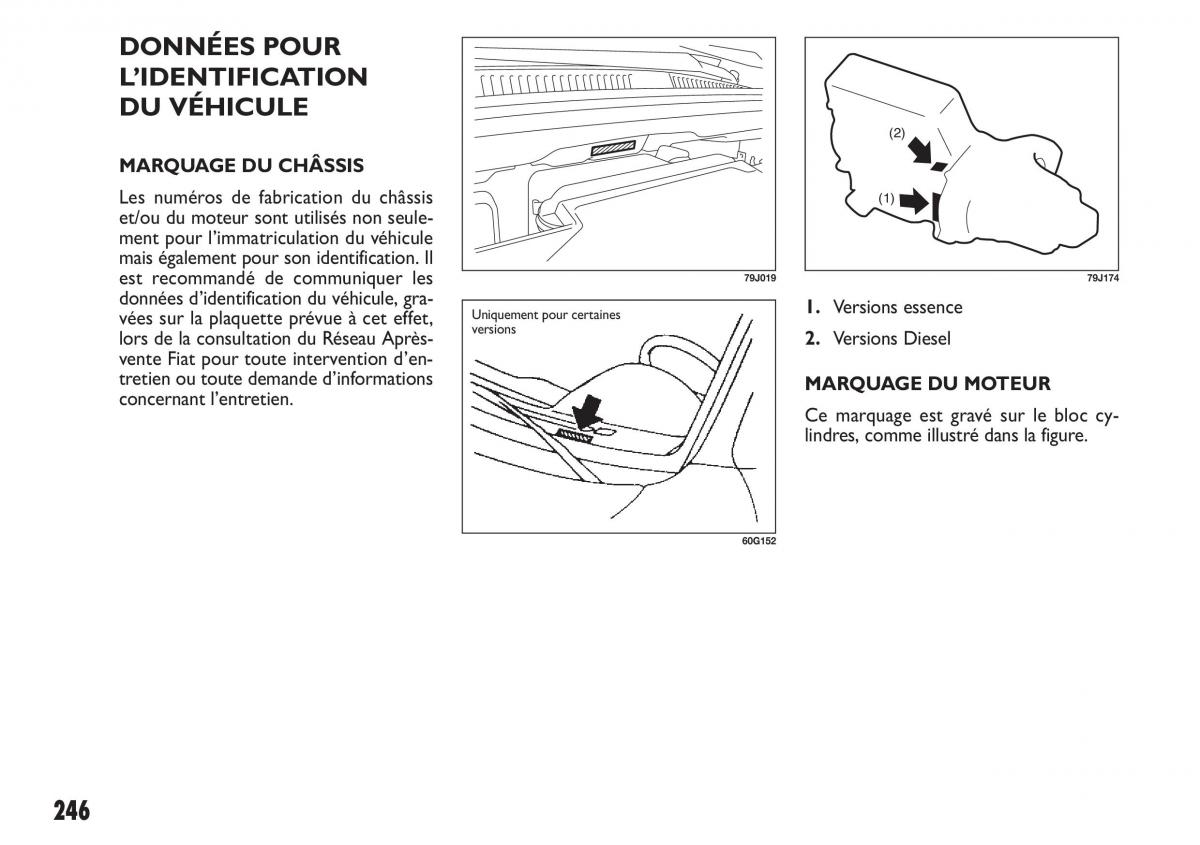 Fiat Sedici manuel du proprietaire / page 247