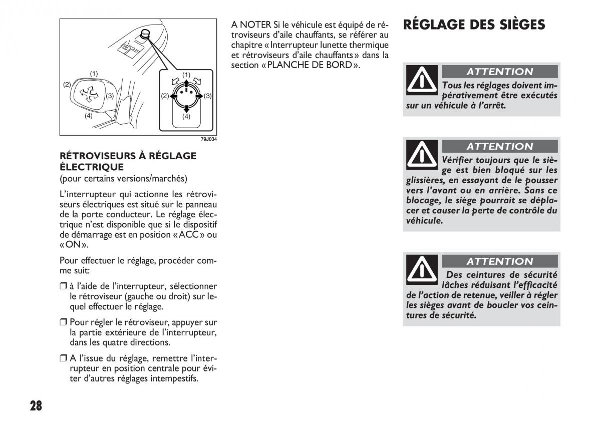 Fiat Sedici manuel du proprietaire / page 29