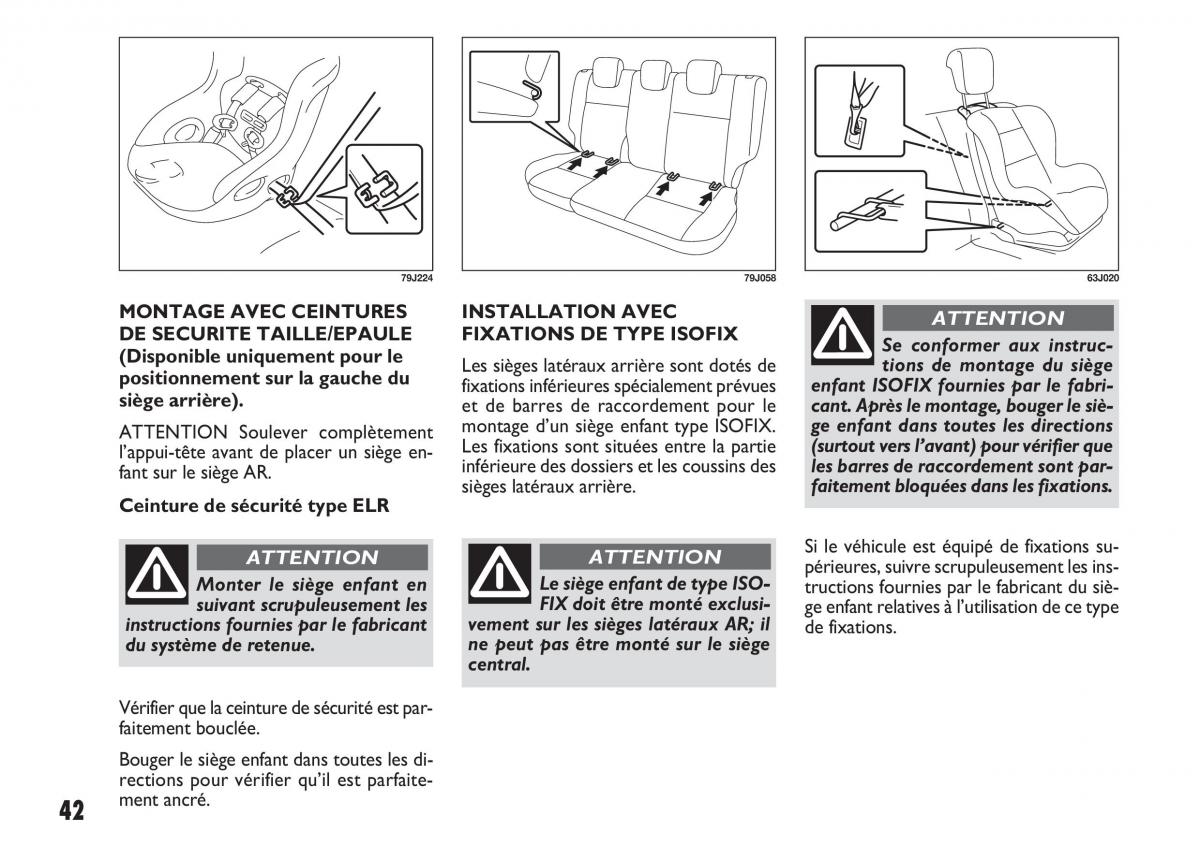 Fiat Sedici manuel du proprietaire / page 43