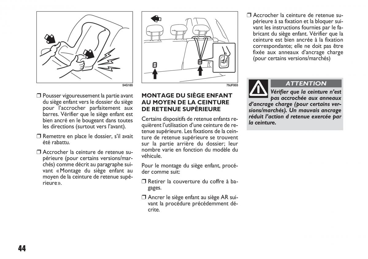 Fiat Sedici manuel du proprietaire / page 45