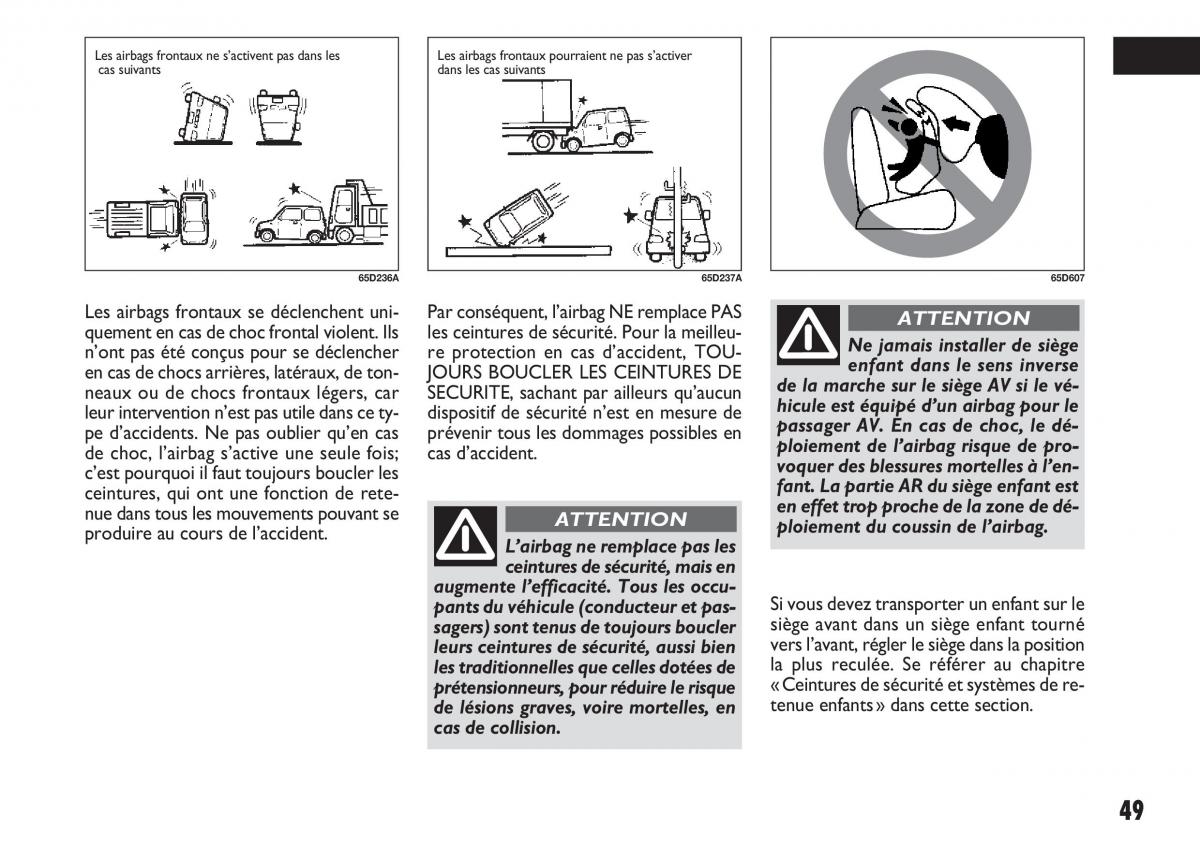 Fiat Sedici manuel du proprietaire / page 50