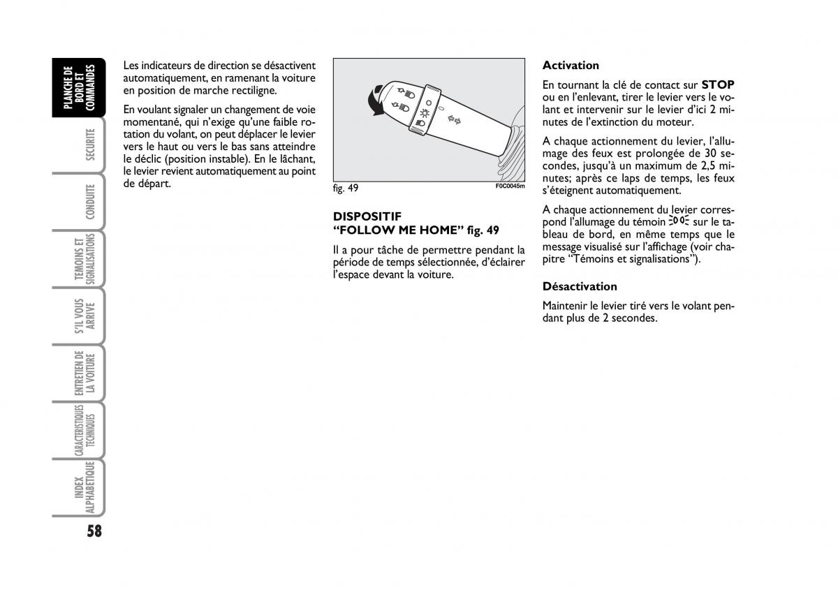 Fiat Stilo manuel du proprietaire / page 59