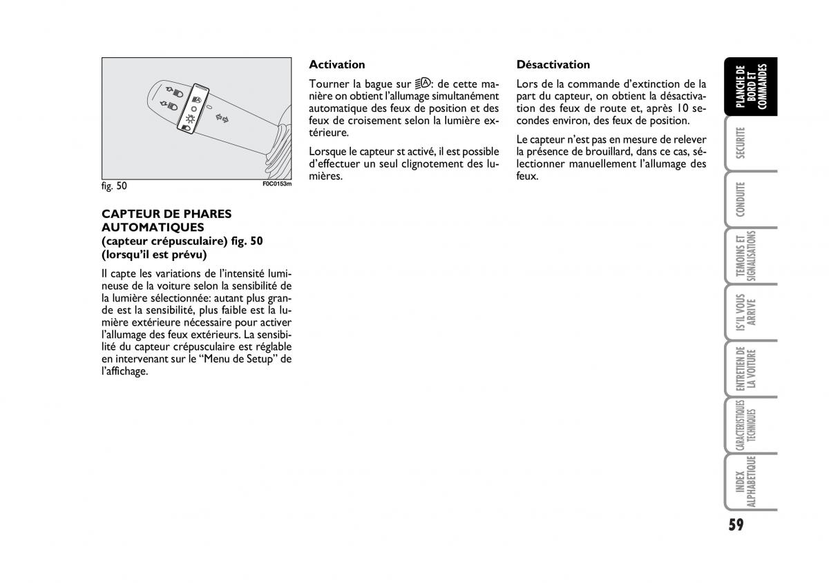 Fiat Stilo manuel du proprietaire / page 60