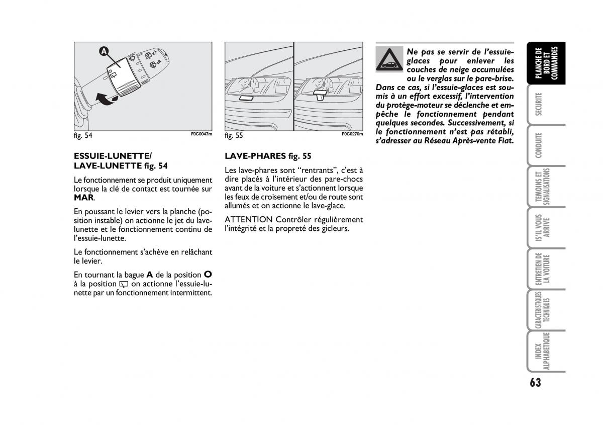 Fiat Stilo manuel du proprietaire / page 64