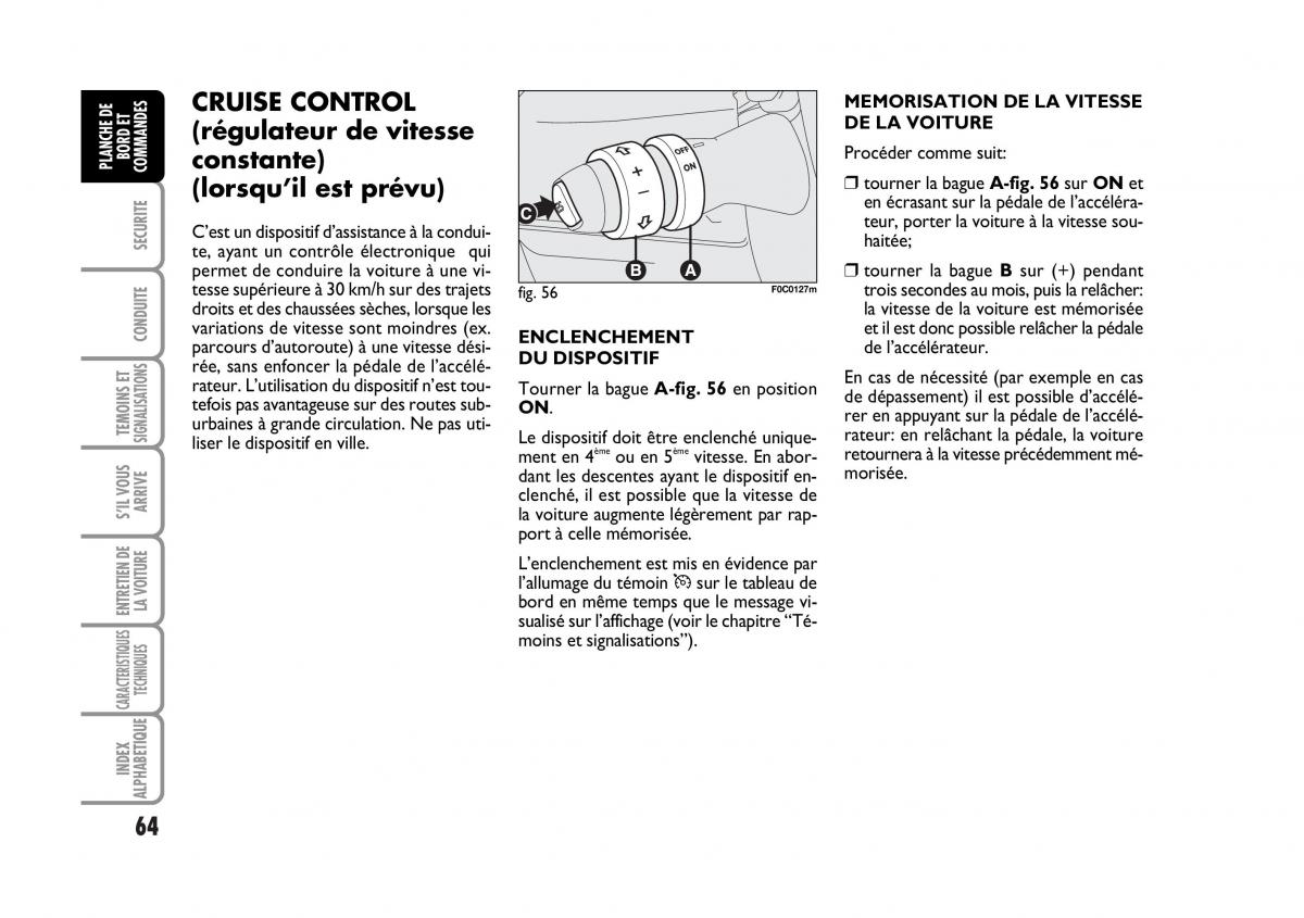 Fiat Stilo manuel du proprietaire / page 65