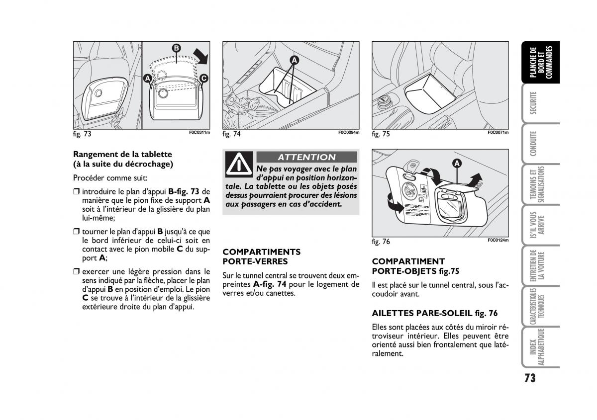 Fiat Stilo manuel du proprietaire / page 74